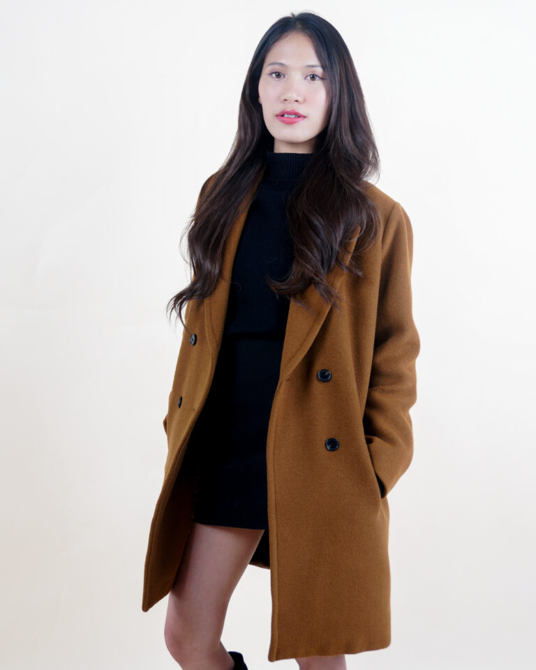 เช่าโอเวอร์โค้ท overcoat แฟชั่นสีน้ำตาล