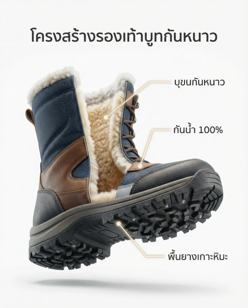 โครงสร้างรองเท้าบูทกันหนาว
