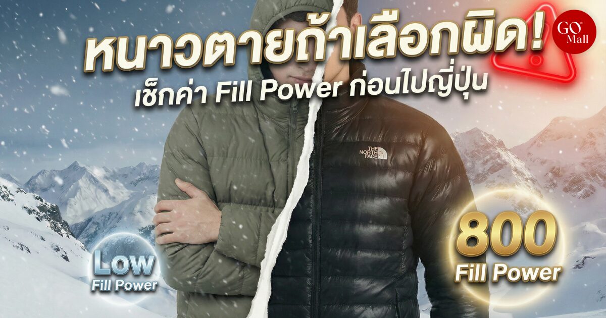 เปรียบเทียบความฟูของเสื้อขนเป็ดทั่วไป vs เสื้อขนเป็ด 800 Fill Power ร้าน GO Mall พระราม 9