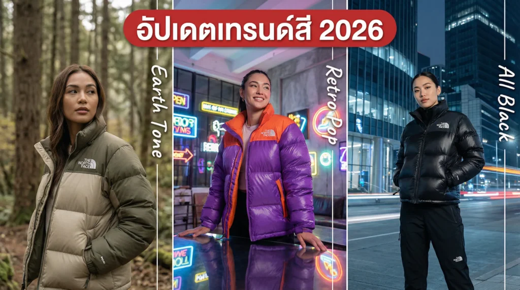 อัปเดตเทรนด์สีปี 2026 เสื้อกันหนาว The North Face