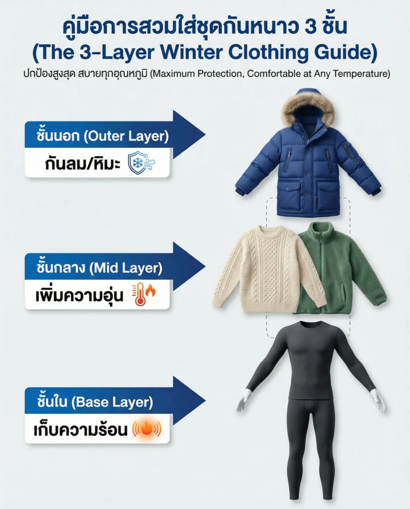 คู่มือแต่งตัวกันหนาวอุณหภูมิติดลบ