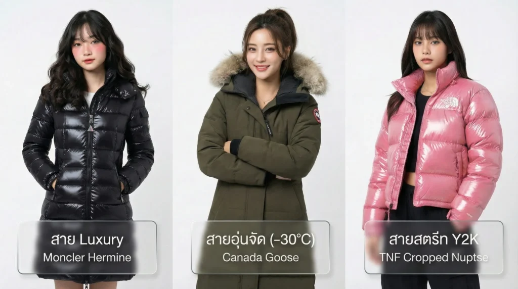 แฟชั่นเสื้อกันหนาวอุณหภูมิติดลบผู้หญิง