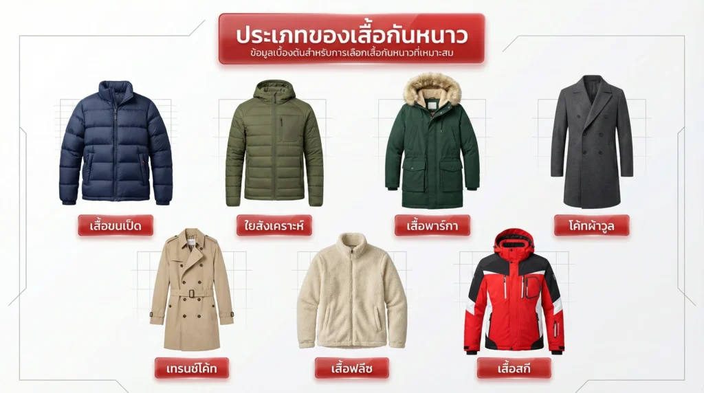 ประเภทของเสื้อกันหนาวที่ควรรู้