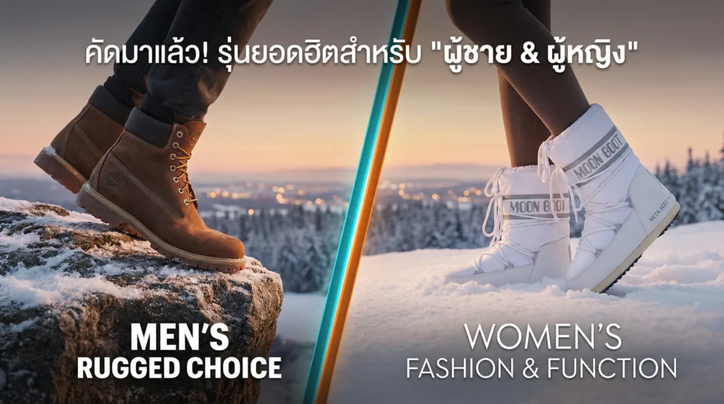 รวมรองเท้าลุยหิมะรุ่นยอดฮิต