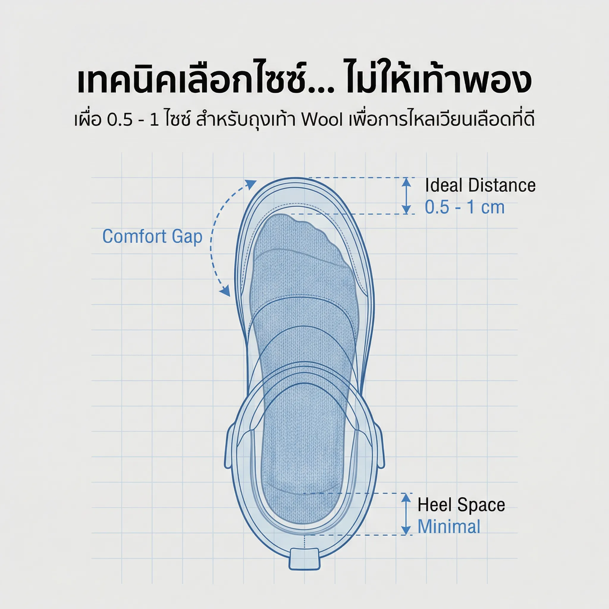 เทคนิคเลือกไซซ์รองเท้าลุยหิมะ