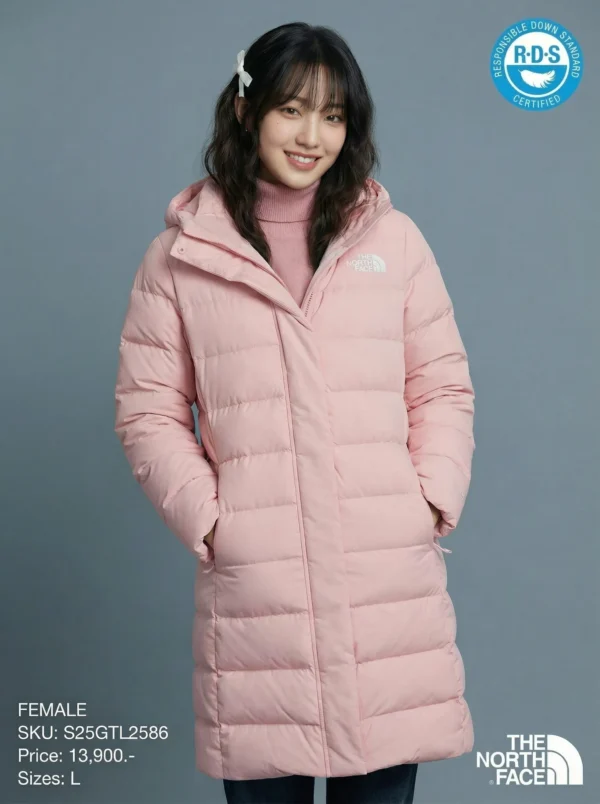 ซื้อ The North Face เสื้อโค้ทขนห่าน Pink