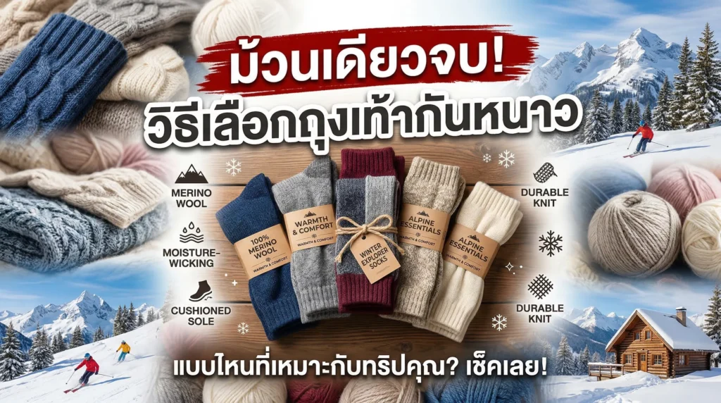 วิธีเลือกถุงเท้ากันหนาวเที่ยวต่างประเทศ