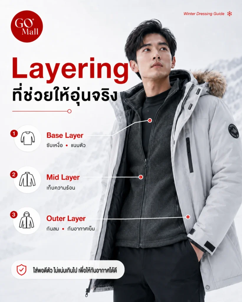 การแต่ง Layering ที่ช่วยให้อุ่นจริง