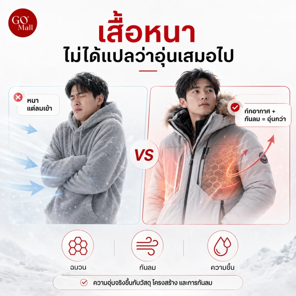 CLO คือค่าที่ช่วยบอกความอุ่นของเสื้อกันหนาว ไม่ใช่ความหนาของเนื้อผ้า