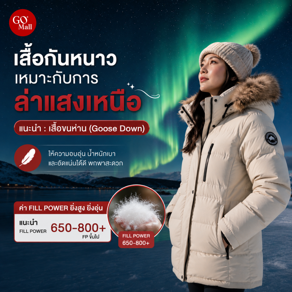 เสื้อกันหนาวแบบไหนเหมาะกับการล่าแสงเหนือ