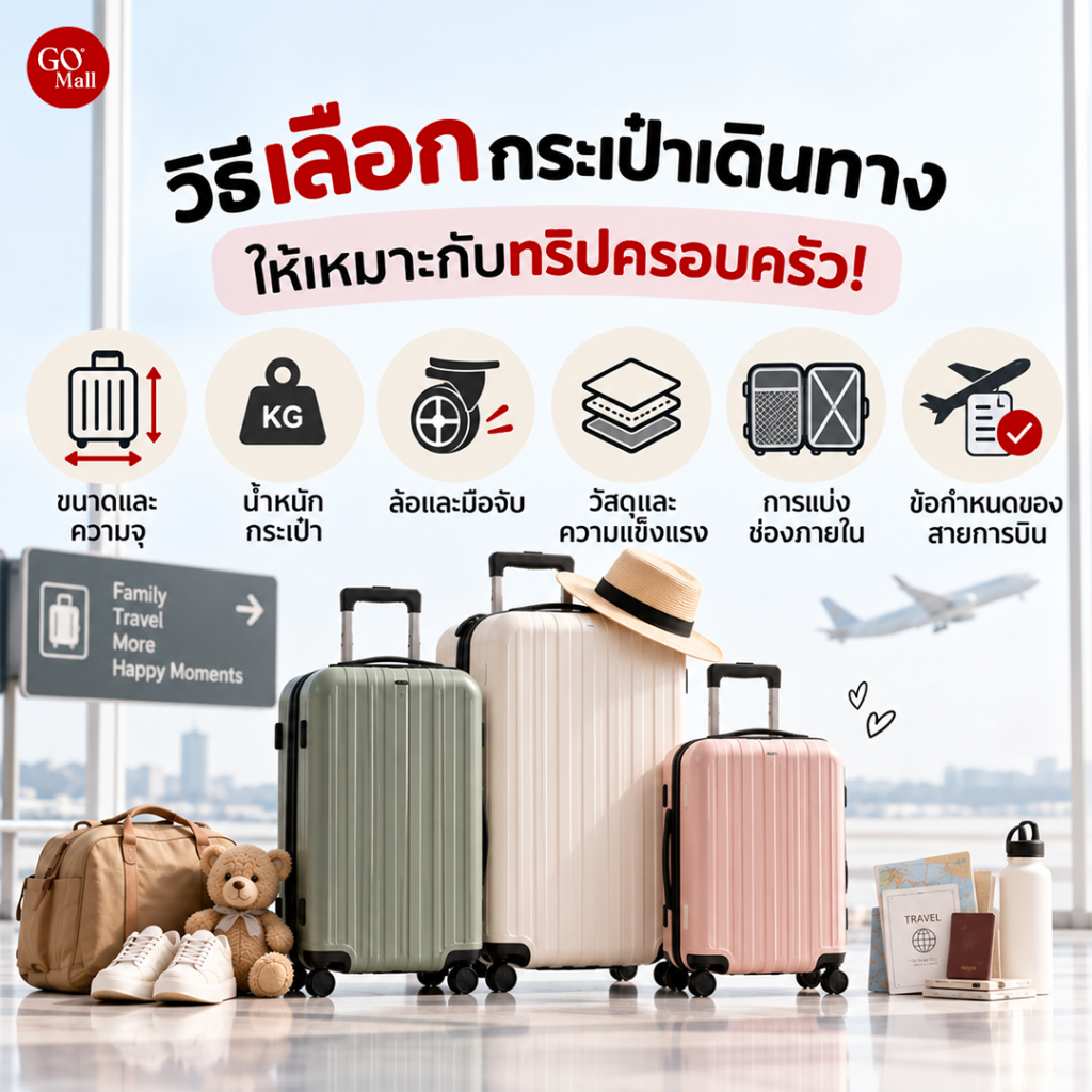 วิธีเลือกกระเป๋าเดินทางให้เหมาะกับทริปครอบครัว