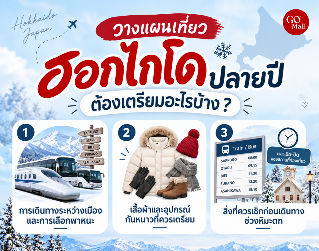 สิ่งที่ต้องเตรียมเมื่อไปเที่ยวฮอกไกโดปลายปี